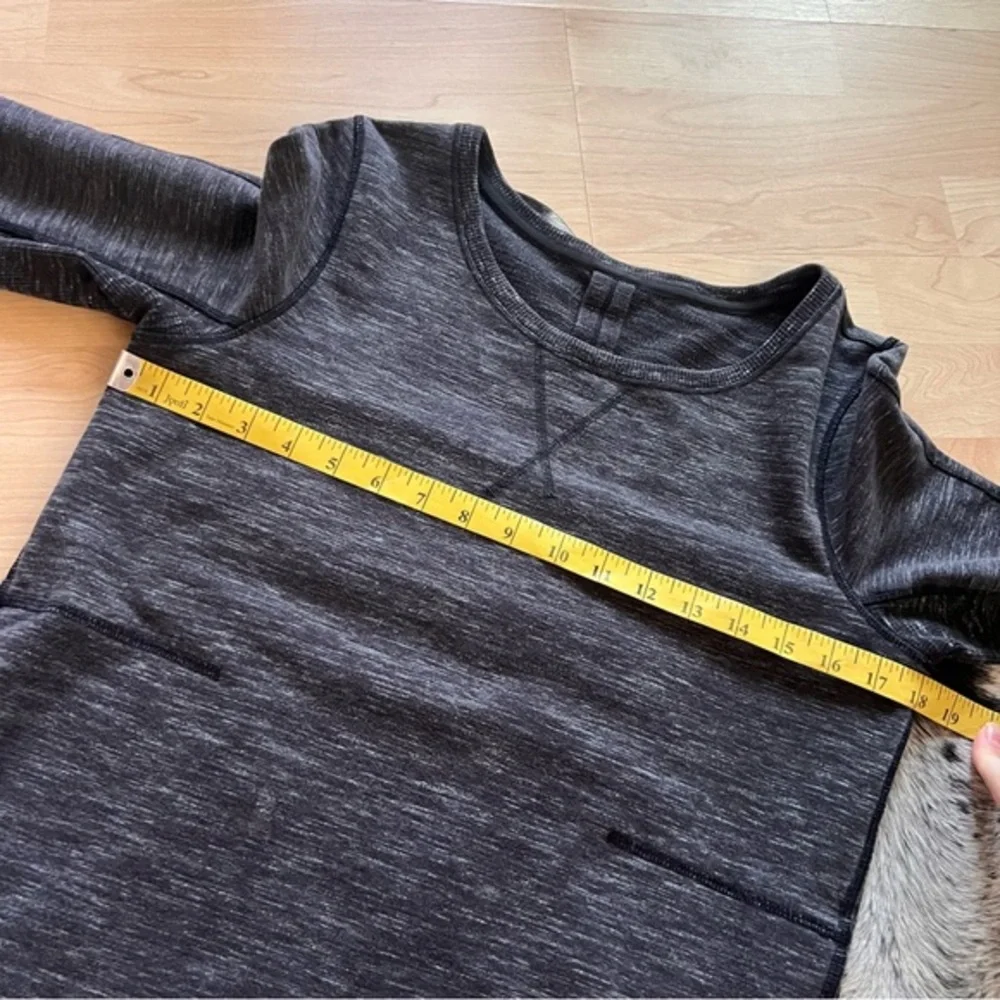 LULULEMON Exhalation Pullover II‎ Sweatshirt Marled Black Long Sleeve Size 6